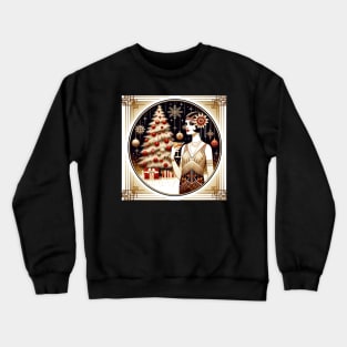 Art Deco Christmas Crewneck Sweatshirt